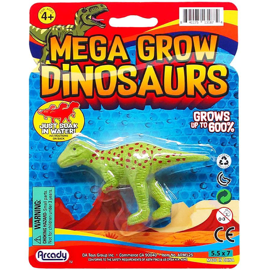 Magic Grow Dinosaur 4in 24pcs A A Global Industries